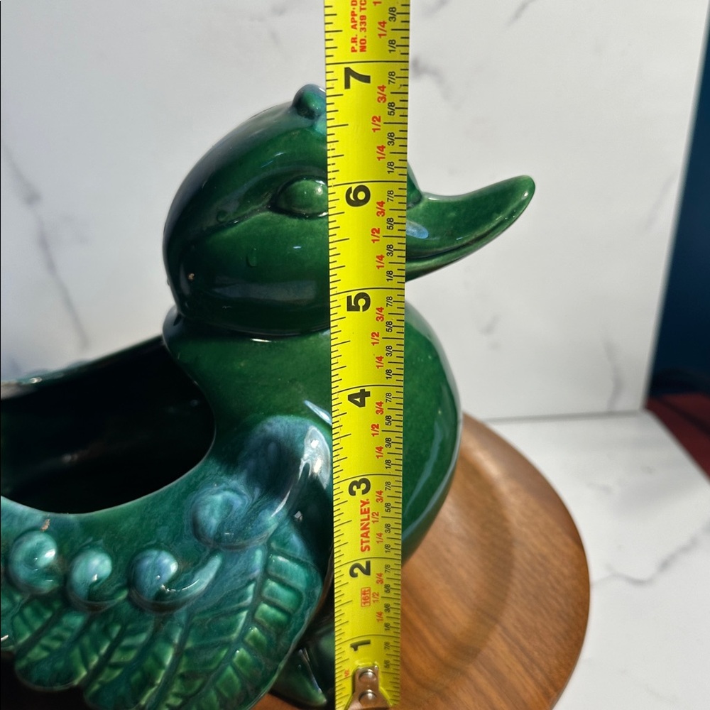 Green Ceramic Duck Planter royal Haegar 10 - Picture 7 of 7